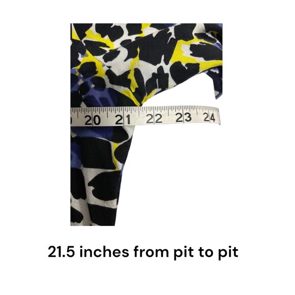 Hot Cotton Womens Abstract Print Button-Up Blouse M 3/4 Sleeves 55% Linen 45% Ra - Picture 5 of 6